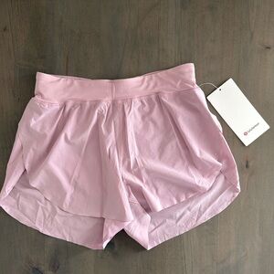 NWT lululemon pink peony find your pace 3” short